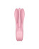 Розовый вибратор Threesome 1 с  пальчиками 