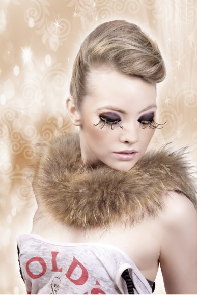 Коричнево-золотые ресницы-перья Коричнево-золотые ресницы-перья