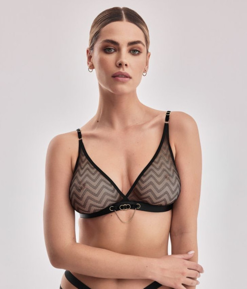 Бюстгальтер Sono из сетки с геометрическим рисунком Бюстгальтер Sono из сетки с геометрическим рисунком