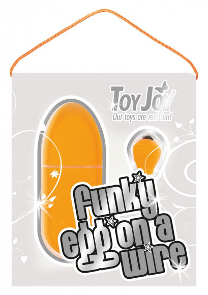 Оранжевое виброяйцо FUNKY EGG ON A WIRE - 7,5 см. Оранжевое виброяйцо FUNKY EGG ON A WIRE - 7,5 см.