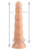 Телесный анальный рельефный стимулятор - 27 см.
