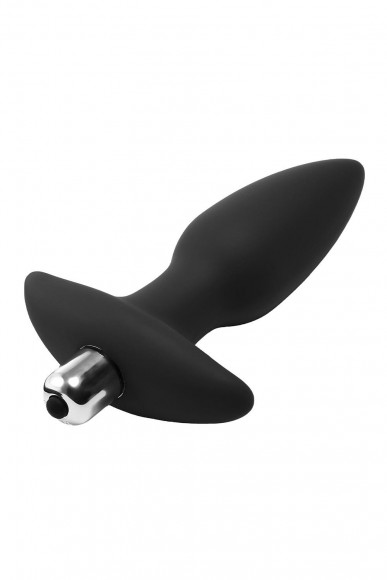 Черная анальная вибропробка FantASStic Vibrating Plug - 14 см.