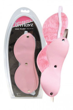 Розовая маска на глаза с плюшевой внутренней частью