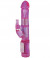 Розовый вибромассажёр с вращающимися шариками и клиторальным зайчиком GOOD VIBES SLIM PURPLE VIBE - 26 см.