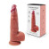 Телесный фаллоимитатор на мощной присоске - 20 см.