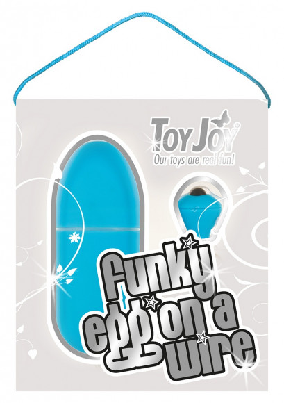 Голубое виброяйцо FUNKY EGG ON A WIRE - 7,5 см. Голубое виброяйцо FUNKY EGG ON A WIRE - 7,5 см.