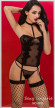 Эффектный корсаж с пайетками в комплекте с трусиками и чулками Эффектный корсаж с пайетками в комплекте с трусиками и чулками