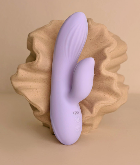 Сиреневый вибратор-кролик Hippo - 17 см.