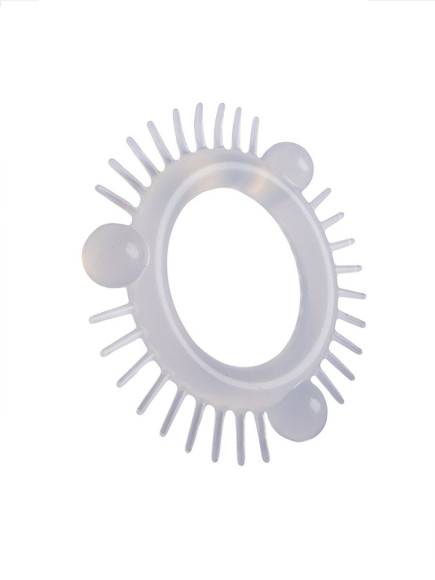 Эластичное эрекционное кольцо с 3 шариками и шипами