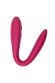 Бордовый многофункциональный вибратор Caberna