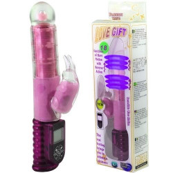 Розовый вибратор хай-тек Love Gift - 24,5 см.