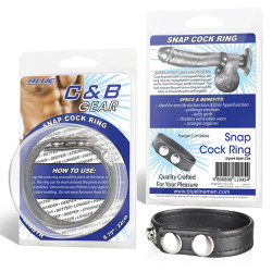 Кольцо на пенис из искусственной кожи на клепках SNAP COCK RING Кольцо на пенис из искусственной кожи на клепках SNAP COCK RING