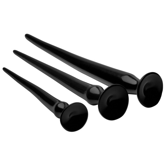 Набор из 3 черных больших гибких анальных стимуляторов Slim Tapered Anal Hose Trainer Set Набор из 3 черных больших гибких анальных стимуляторов Slim Tapered Anal Hose Trainer Set