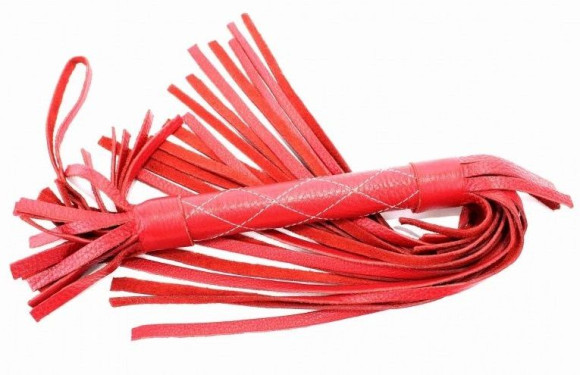 Красная плетка из натуральной кожи Красная плетка из натуральной кожи