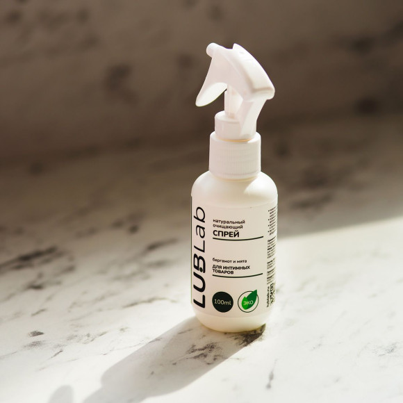 Натуральный очищающий эко-спрей для секс-игрушек с ароматом бергамота и мяты - 100 мл.