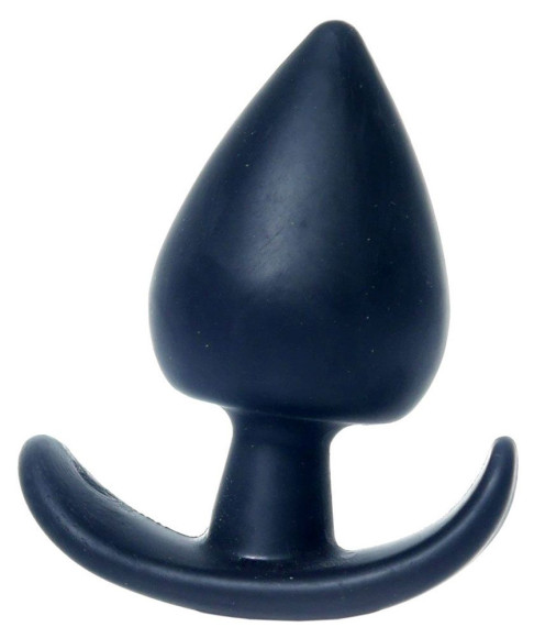 Черная анальная втулка Bubble - 8,5 см.