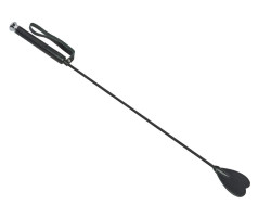 Чёрный стек с шлепком-сердечком - 60 см.