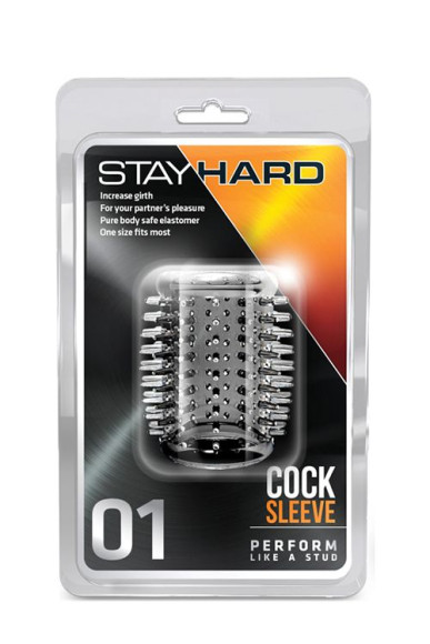 Прозрачная насадка с шипами STAY HARD COCK SLEEVE 01 CLEAR Прозрачная насадка с шипами STAY HARD COCK SLEEVE 01 CLEAR