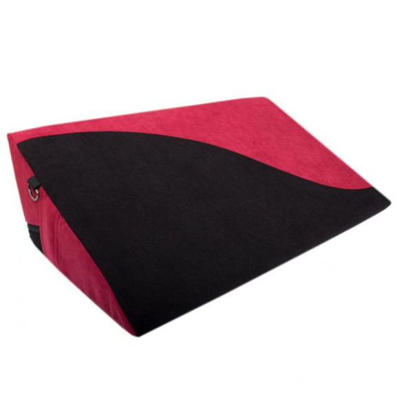 Малиново-черная подушка для любви HANNA с фиксаторами Малиново-черная подушка для любви HANNA с фиксаторами