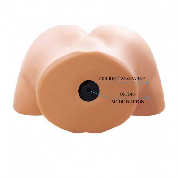 Телесный мастурбатор Olivia с 2 любовными отверстиями Телесный мастурбатор Olivia с 2 любовными отверстиями