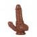 Коричневый полый поясной фаллоимитатор с вибронасадкой Jiang - 18 см. Коричневый полый поясной фаллоимитатор с вибронасадкой Jiang - 18 см.