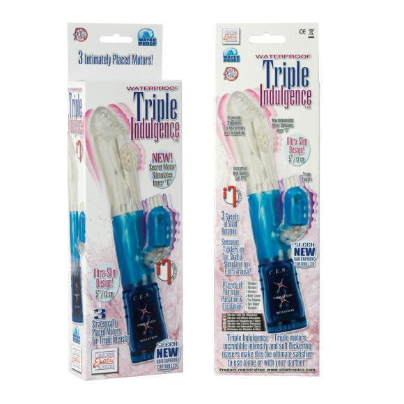 Хай-тек вибромассажёр Triple Indulgence - 24 см. Хай-тек вибромассажёр Triple Indulgence - 24 см.