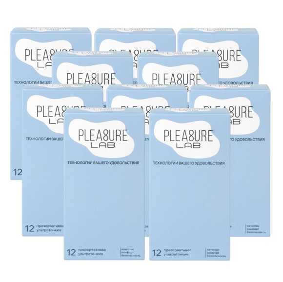 Набор из 10 упаковок ультратонких презервативов Pleasure Lab (по 12 шт.) Набор из 10 упаковок ультратонких презервативов Pleasure Lab (по 12 шт.)