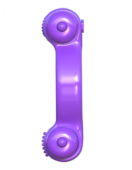 Фиолетовое эрекционное кольцо с 2 виброэлементами Magic Touch Couples Ring