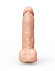 Реалистичный гелевый дилдо с мошонкой и присоской - 21 см.